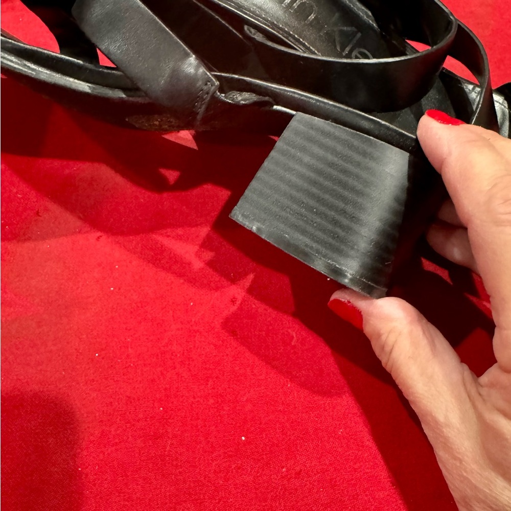 Calvin Klein Black Strappy Sandals - Picture 3 of 4